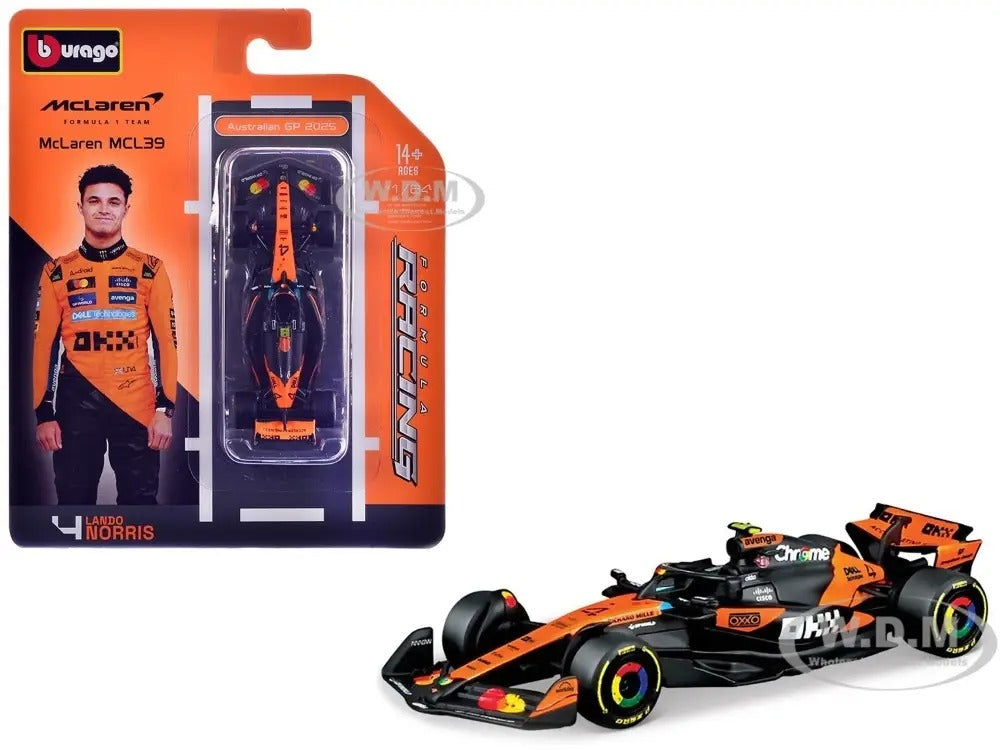BBURAGO 1/64 Racing - F1 2025 McLaren MCL39 GP d'Australie #4 Lando Norris