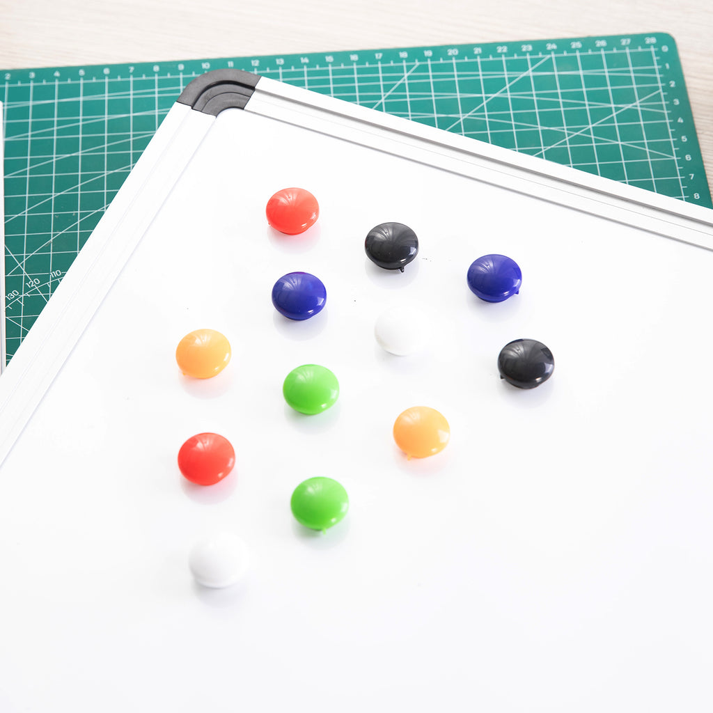 Deli Pastilles magnétiques, fournitures pour tableau d'affichage de bureau, diamètre 20 mm, couleurs assorties, 1 tube