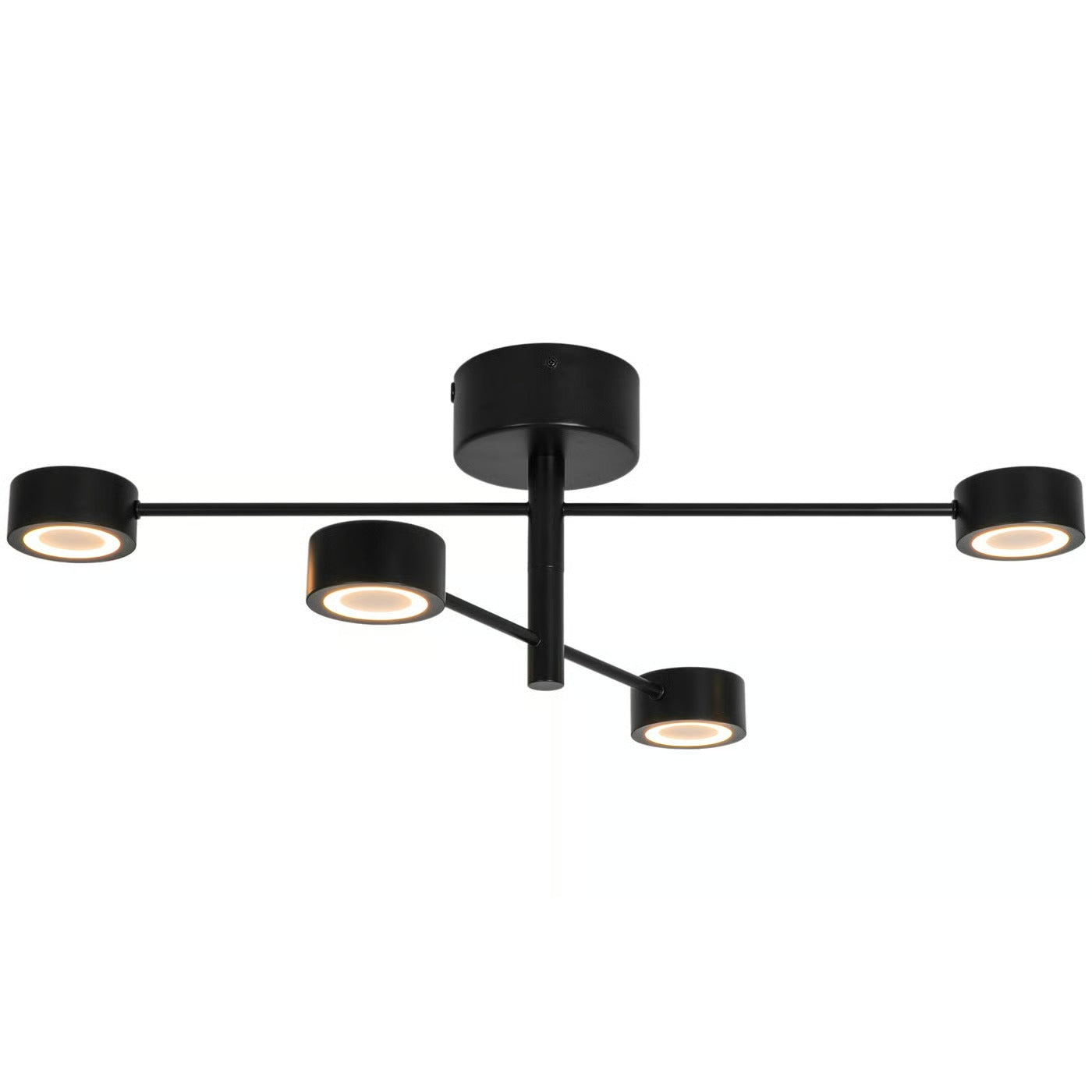 Spoterie CLYDE Flex 4 spots Rail - LED intégrée métal noir - blanc chaud 2700k IP20 - Nordlux, Intérieur