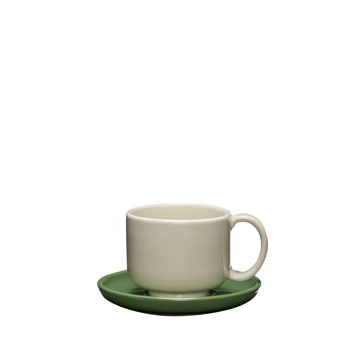 Hübsch Amare Tasse/Soucoupe Sable/Vert