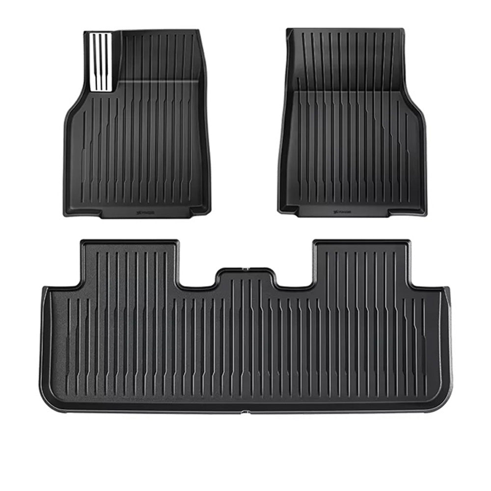 YZ tapis de sol TPE avec zone de pédale métallique pour Tesla Model Y Juniper 2025‑2026 Premium & Performance