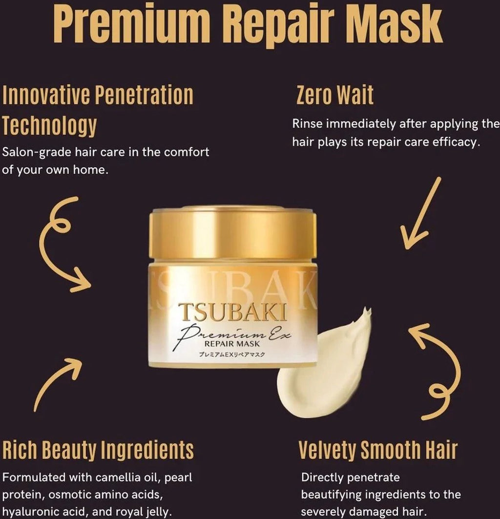 TSUBAKI Masque capillaire réparateur premium - 180 g