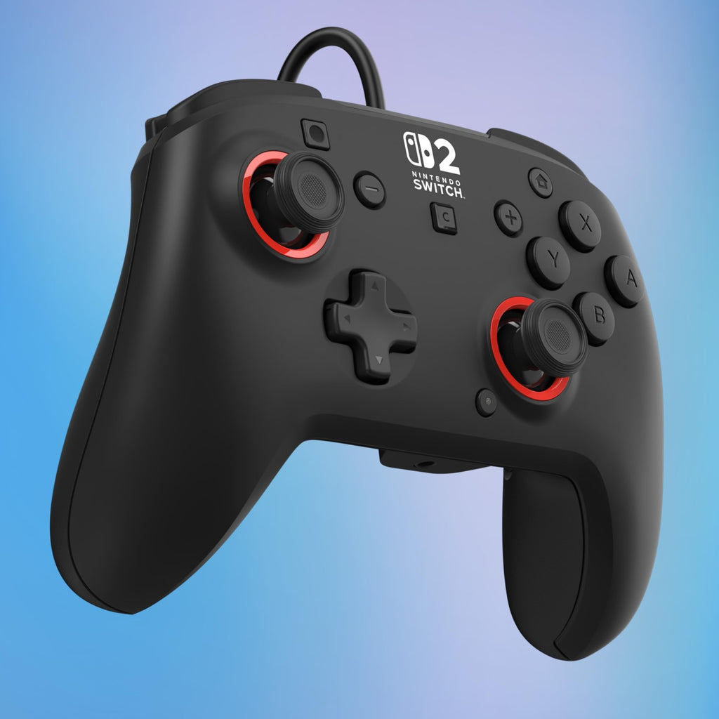 TURTLE BEACH Rematch Gamepad Filaire Manette (USB) - Joysticks à Effet Hall, Bouton C pour GameChat, 2 Boutons d'Action Rapide Assignables - Nintendo Switch 2, Nintendo Switch & Switch OLED - Noir