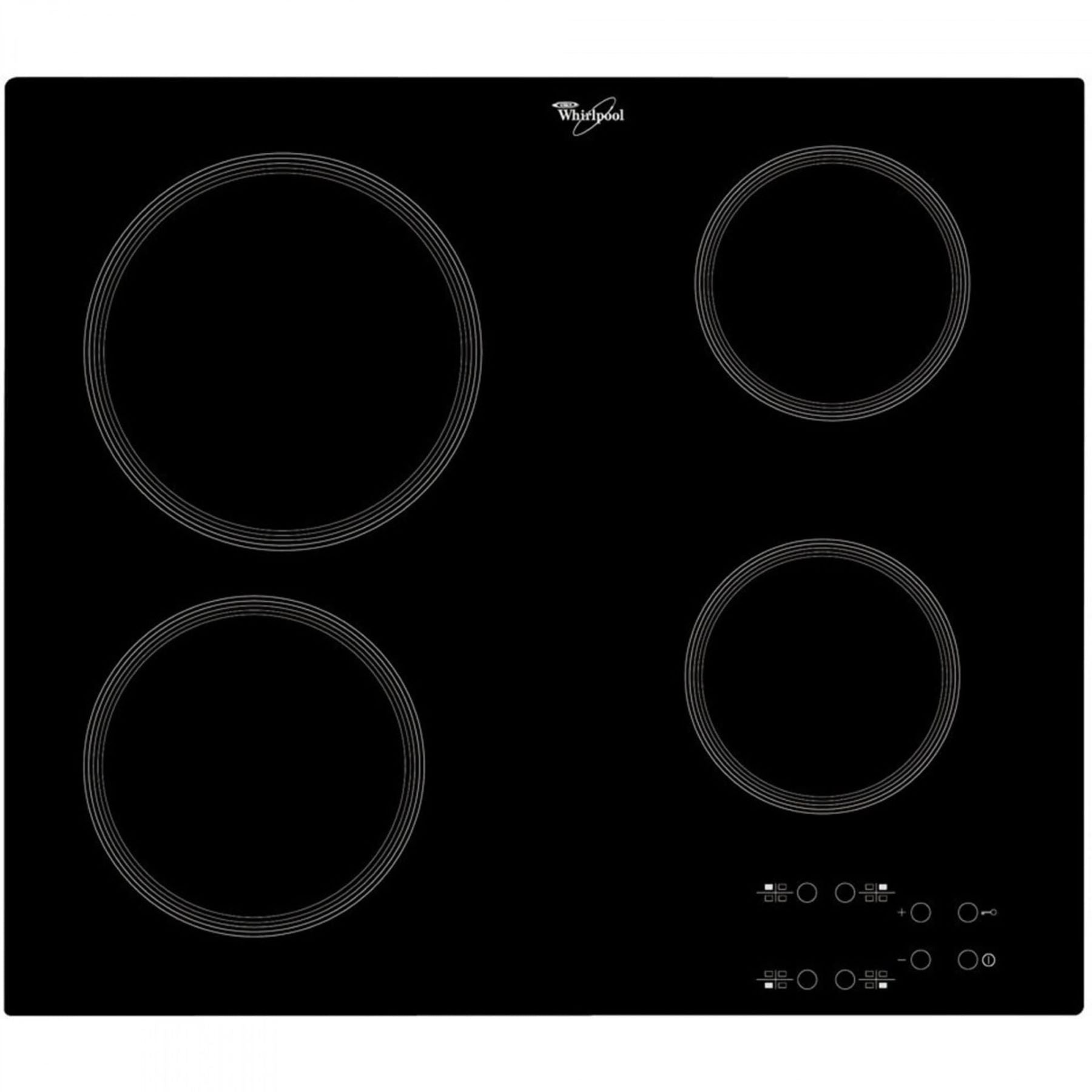 Whirlpool AKT 801-NE Plaque de cuisson vitrocéramique 4 zones - Noir