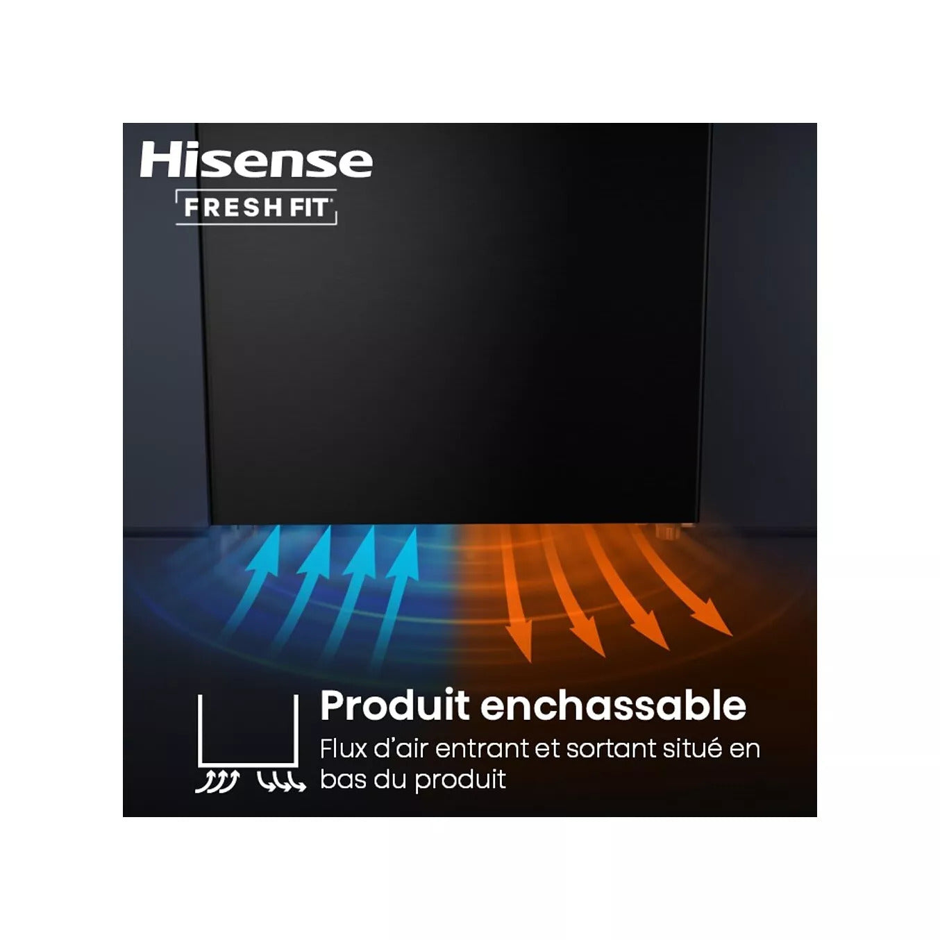 Hisense RB5K330GSFC Réfrigérateur Combo 330 Litres Noir