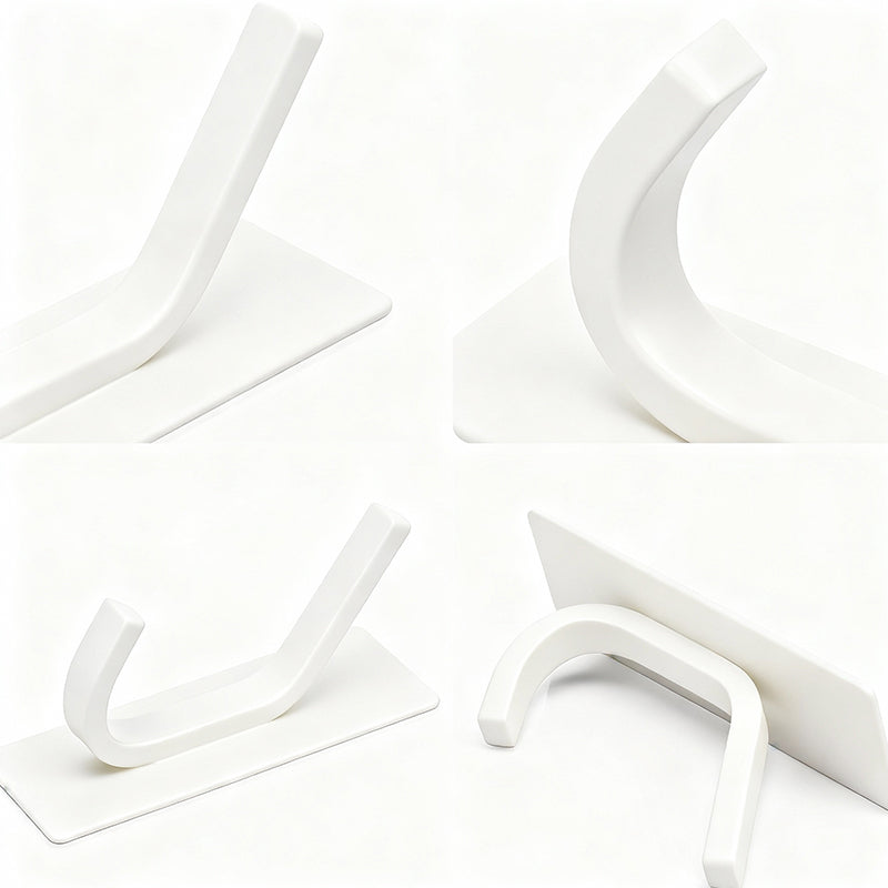 JORDAN&JUDY Lot de 6 crochets adhésifs robustes en acier inoxydable - Blanc