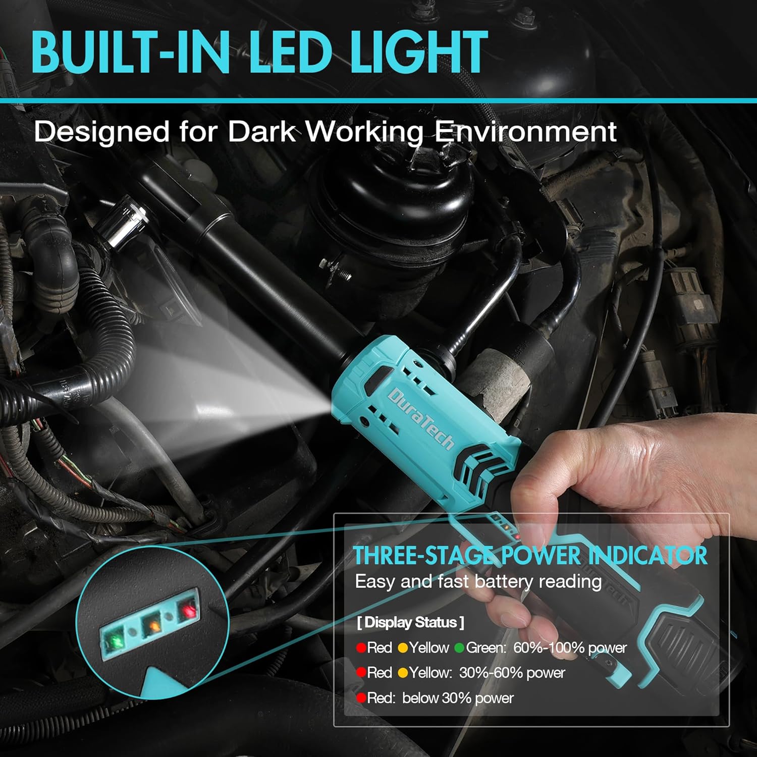 Kit de clés à cliquet électriques sans fil 12 V 3/8 in.