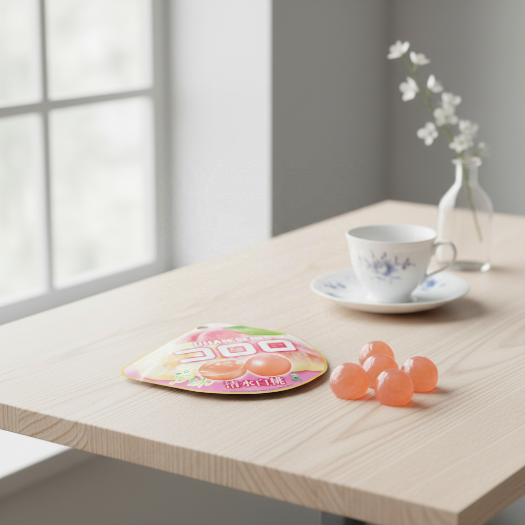 Kororo Bonbons gélifiés à la pêche Amaou - Sachet 40 g