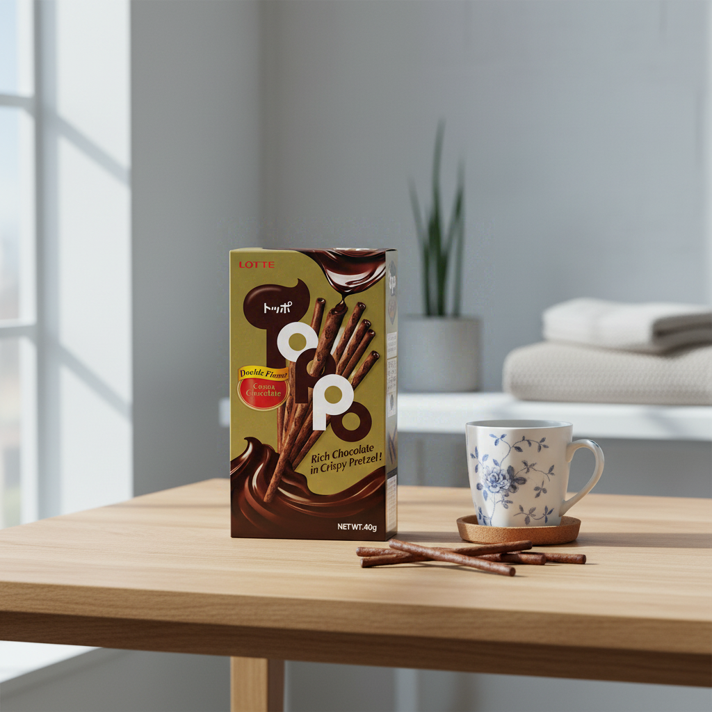 LOTTE Toppo Bâtonnets de biscuit fourrés à la noix de coco - 40 g
