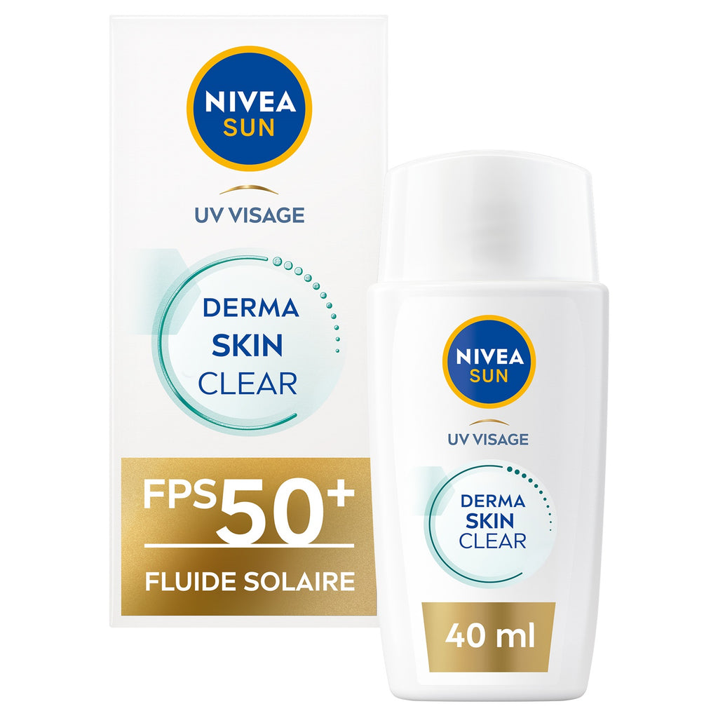 NIVEA SUN Derma Skin Clear Fluide UV visage SPF 50+ - 40 ml