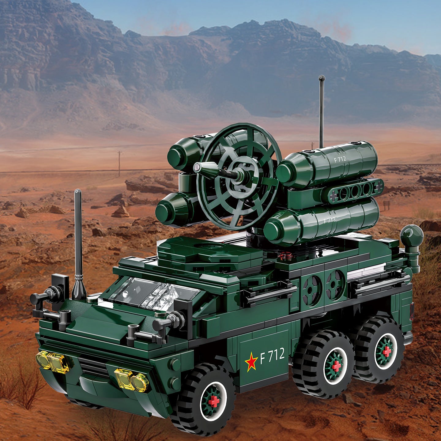WANGE Véhicule de missile anti-aérien 493 pcs ensemble de blocs de construction pour constructeurs amateurs