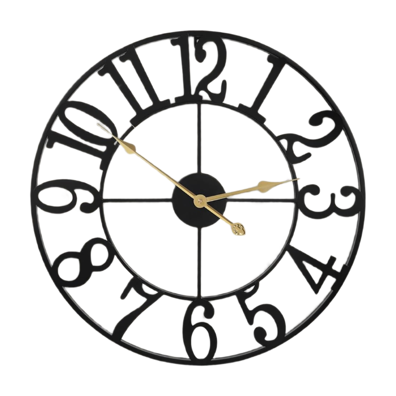 HAITANG 311 Horloge Murale 40 cm Noir