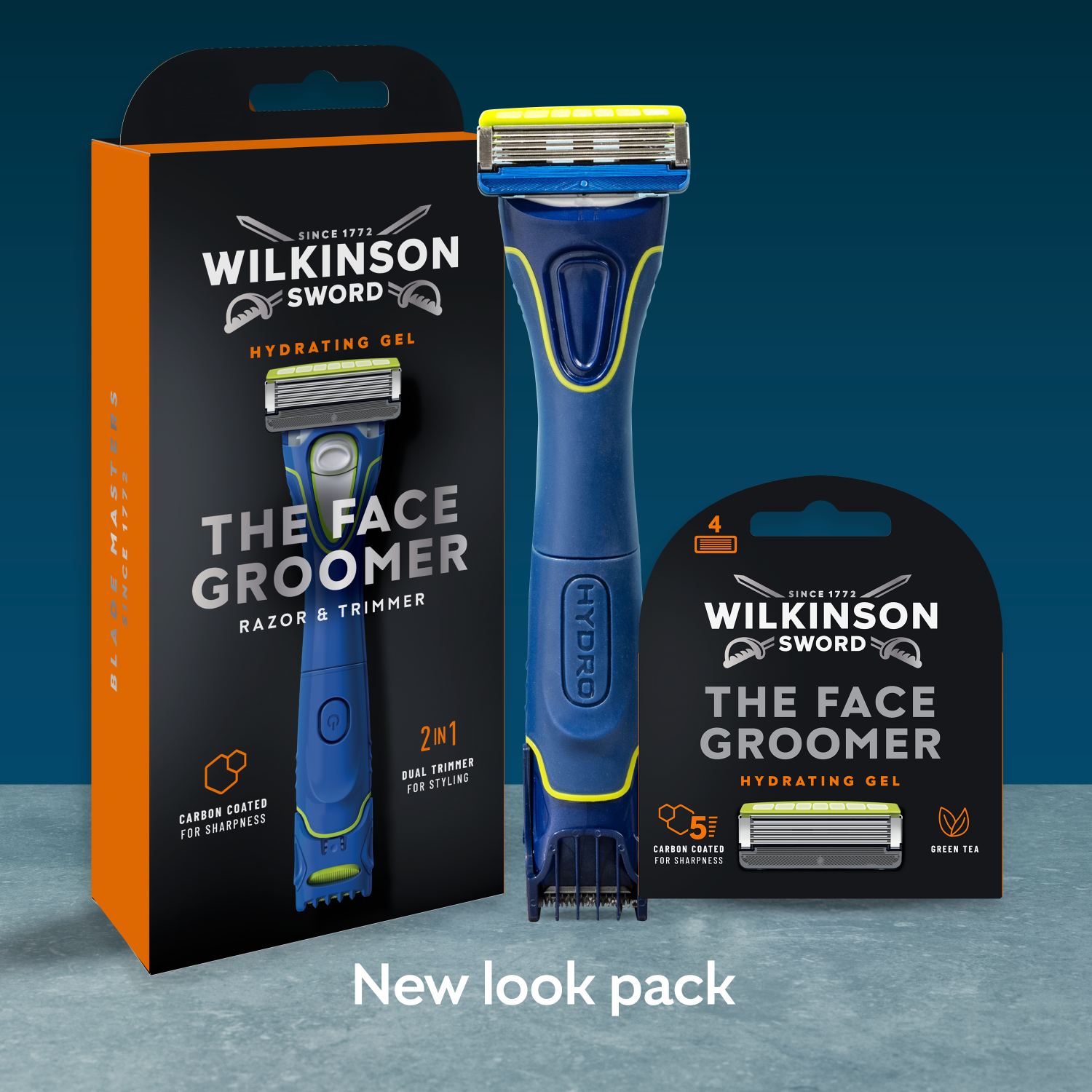 Wilkinson Sword The Face Groomer - Rasoir pour Homme - 1 Manche + 1 Recharge