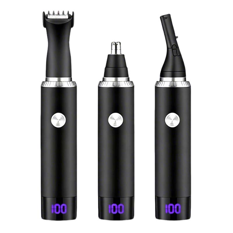 Sparoma Tondeuse pour poils du nez et du visage 3-en-1 pour homme – Tondeuse pour poils du nez et des oreilles, sourcils et détails, moteur haute vitesse 7800 tr/min
