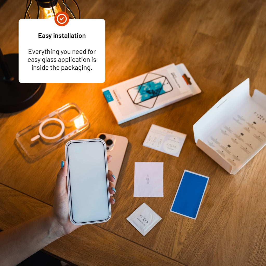 FIXED Verre trempé Full Cover (couverture intégrale) 2,5D pour Xiaomi Redmi A5 - Noir