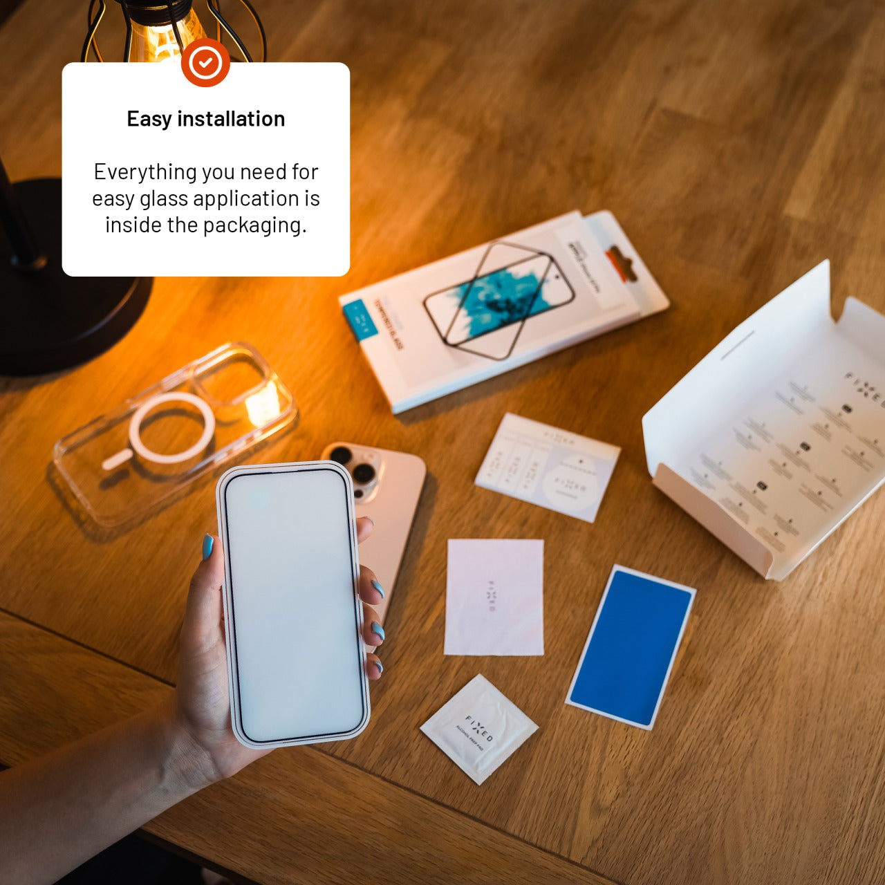 FIXED Verre trempé Full Cover (couverture intégrale) 2,5D pour Xiaomi Redmi A5 - Noir