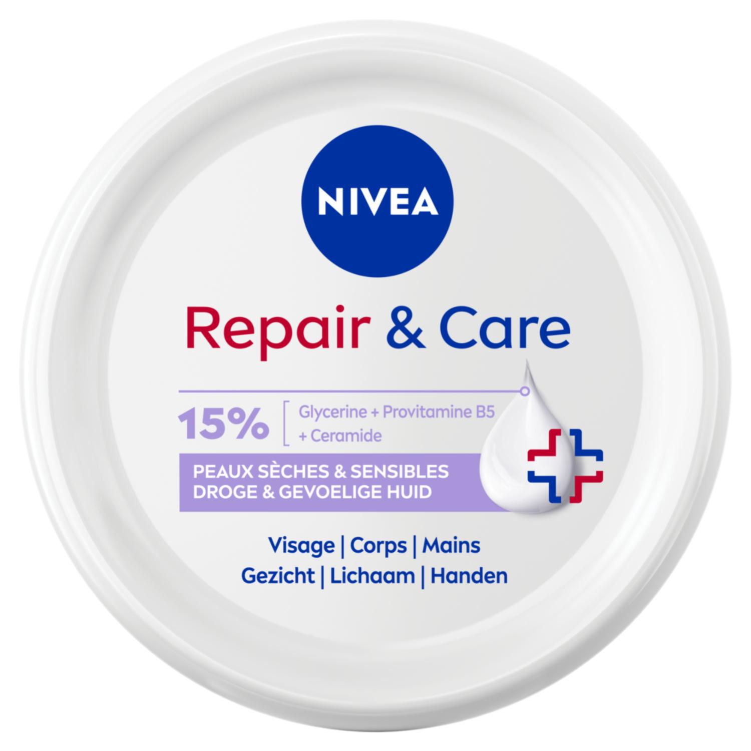 NIVEA Repair & Care Crème multi-usages peaux sensibles Pot 400 ml