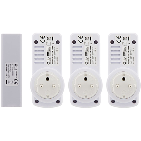Zenitech Lot de 3 prises à télécommande - Blanc
