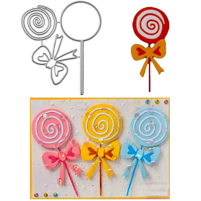 WhereHike Matrices de découpe en métal bonbons assortis pour kit de fabrication de cartes, papier gaufré, découpes, machine de scrapbooking, pochoirs