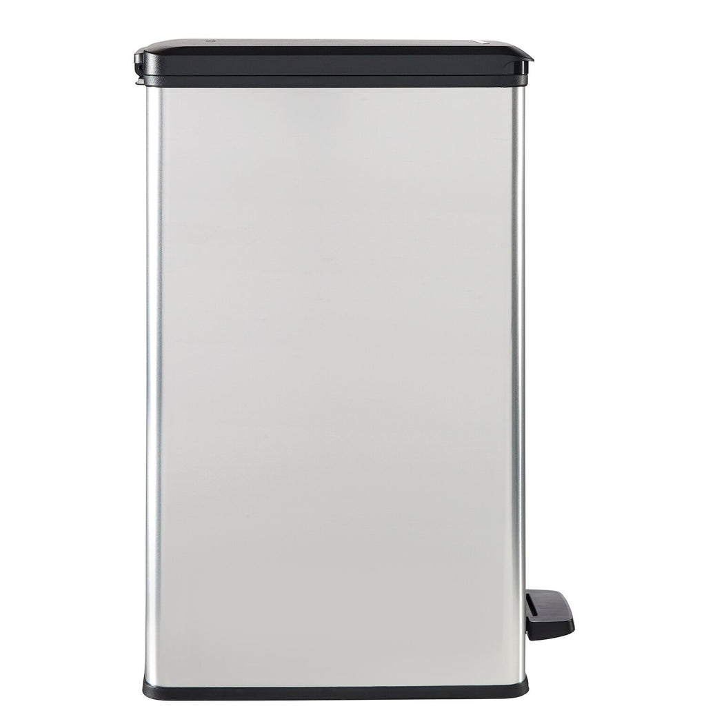 Curver Poubelle à pédale fine 40 L Noir / Argent