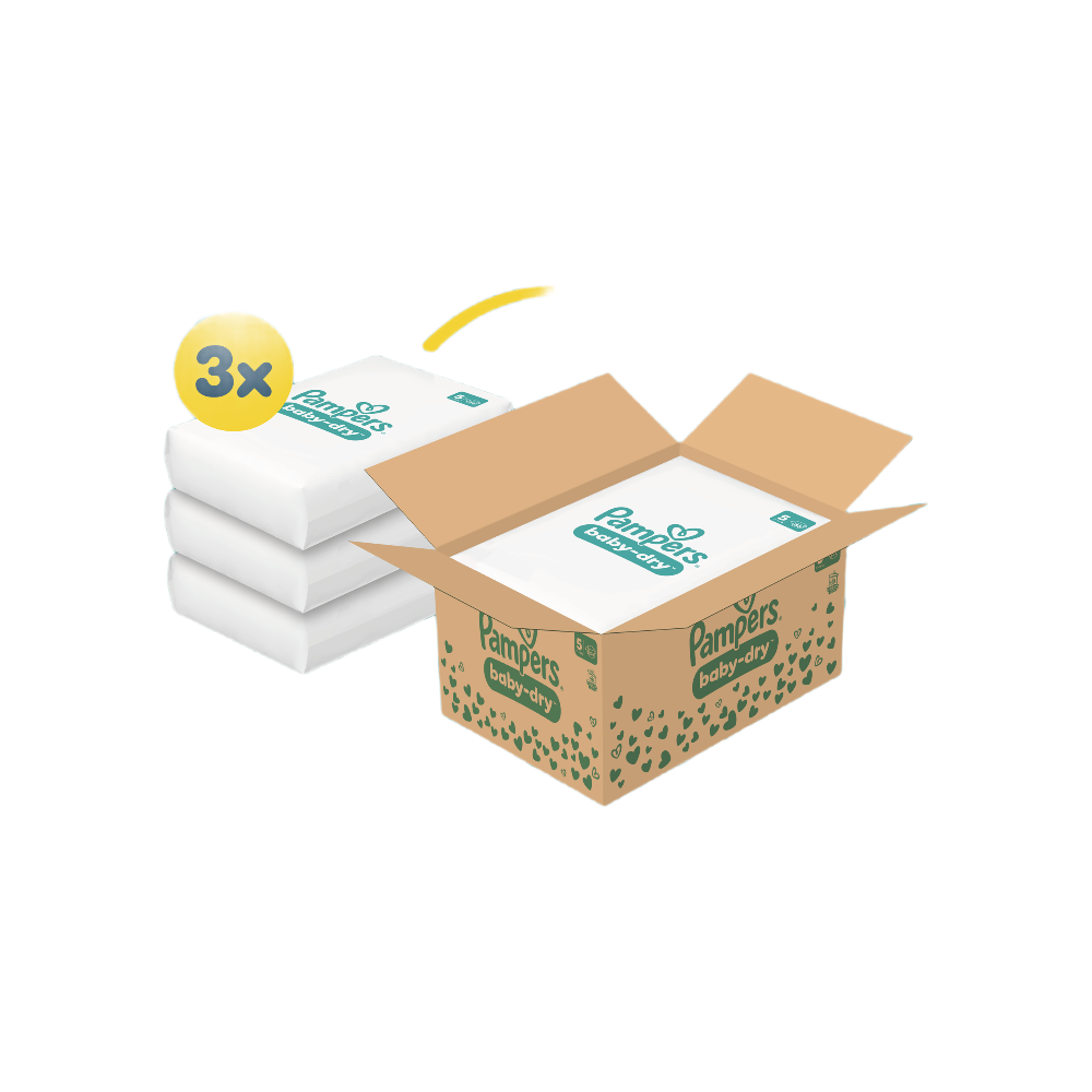 PAMPERS Baby-Dry Pack 1 Mois, Taille 5, 174 couches