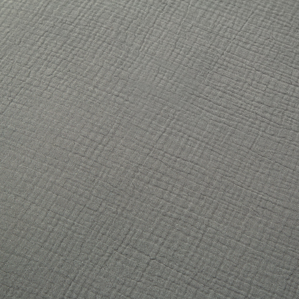 Ensemble housse de couette et taies d'oreiller en double gaze de coton, gris foncé, 140 x 200 cm + 65 x 65 cm x 1