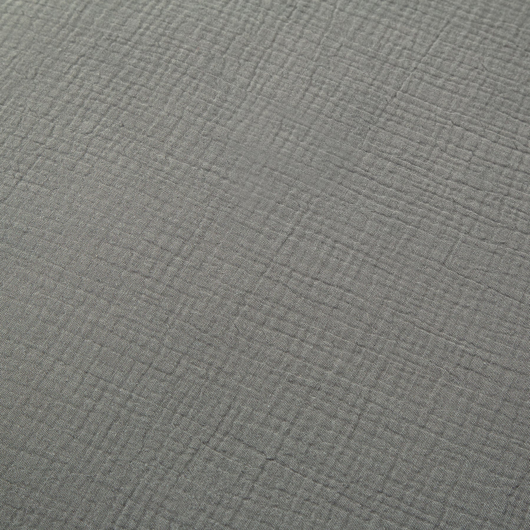 Ensemble housse de couette et taies d'oreiller en double gaze de coton, gris foncé, 140 x 200 cm + 65 x 65 cm x 1