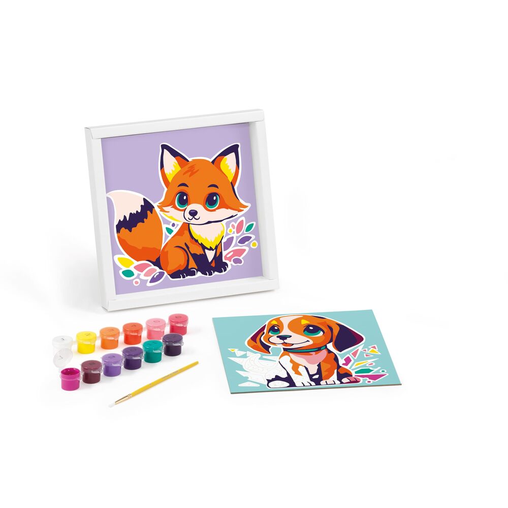 Maped Creativ Peinture par Numéros – Chien et Renard – Activité de Peinture pour Enfants