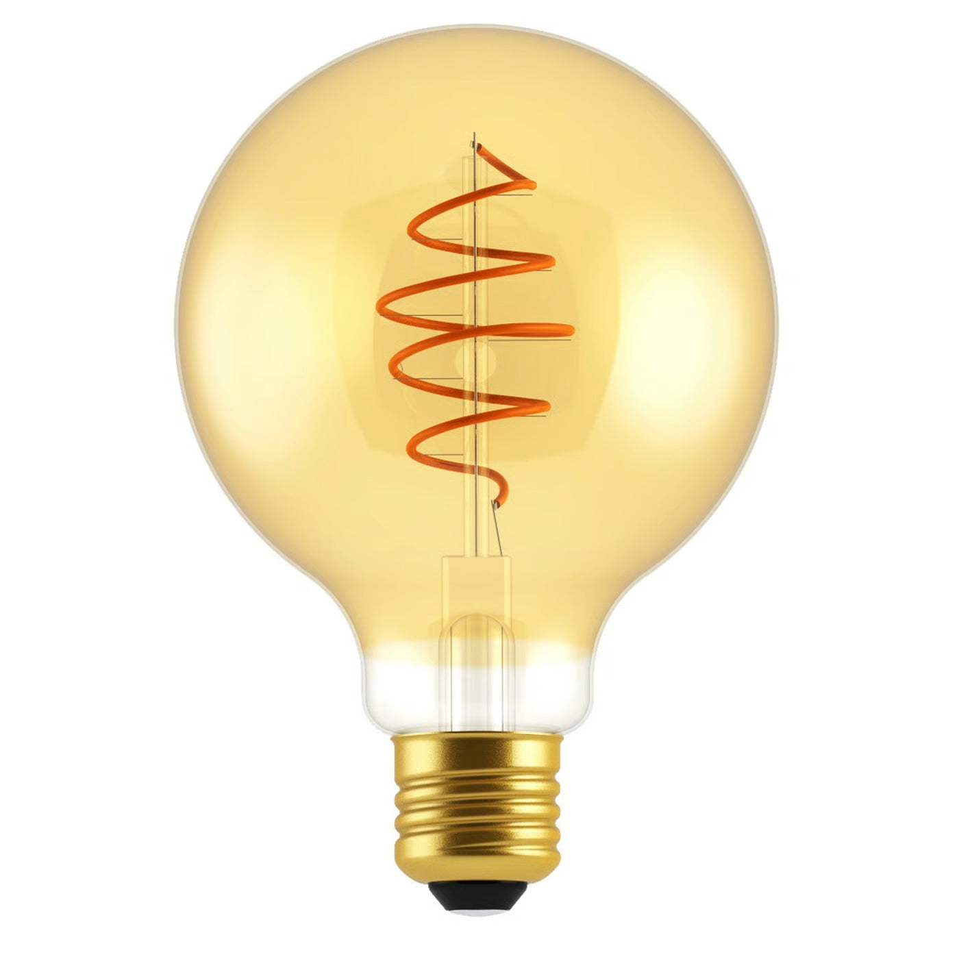 Ampoule DECO - E27 Globe 95mm Spiral Dimmable, verre ambré - blanc chaud 2200K 400 l. - Nordlux
