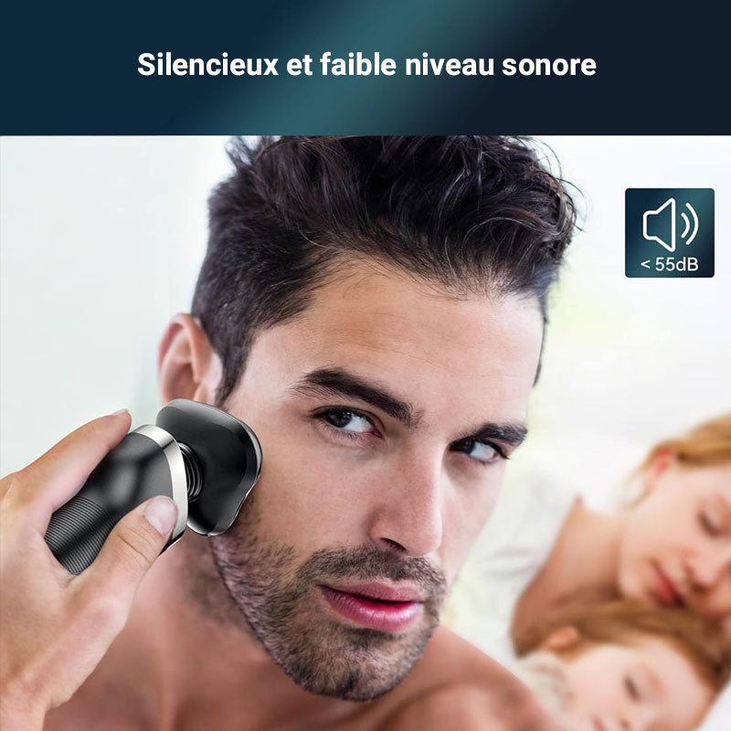 WOOX Rasoir électrique, 1200 mAh, charge par Type-C, avec écran LED, étanche IPX7, MX0192