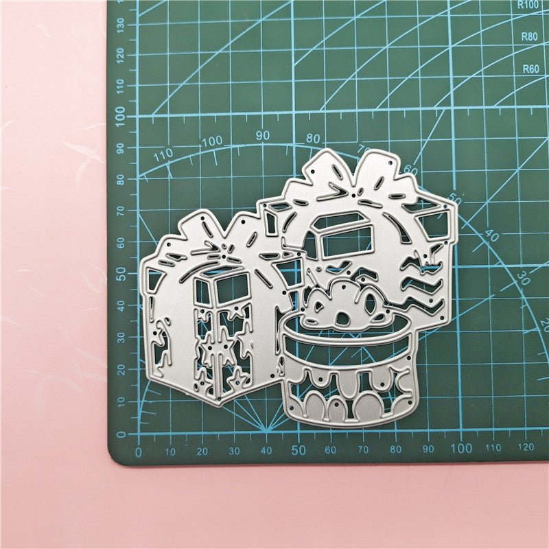 Silver Box Dies de Découpe Stencils de Gaufrage en Métal pour Scrapbooking Album Photo Cartes en Papier Décoratives Création de Cadeaux, Découpe et Gaufrage, Dies de Découpe pour Scrapbooking