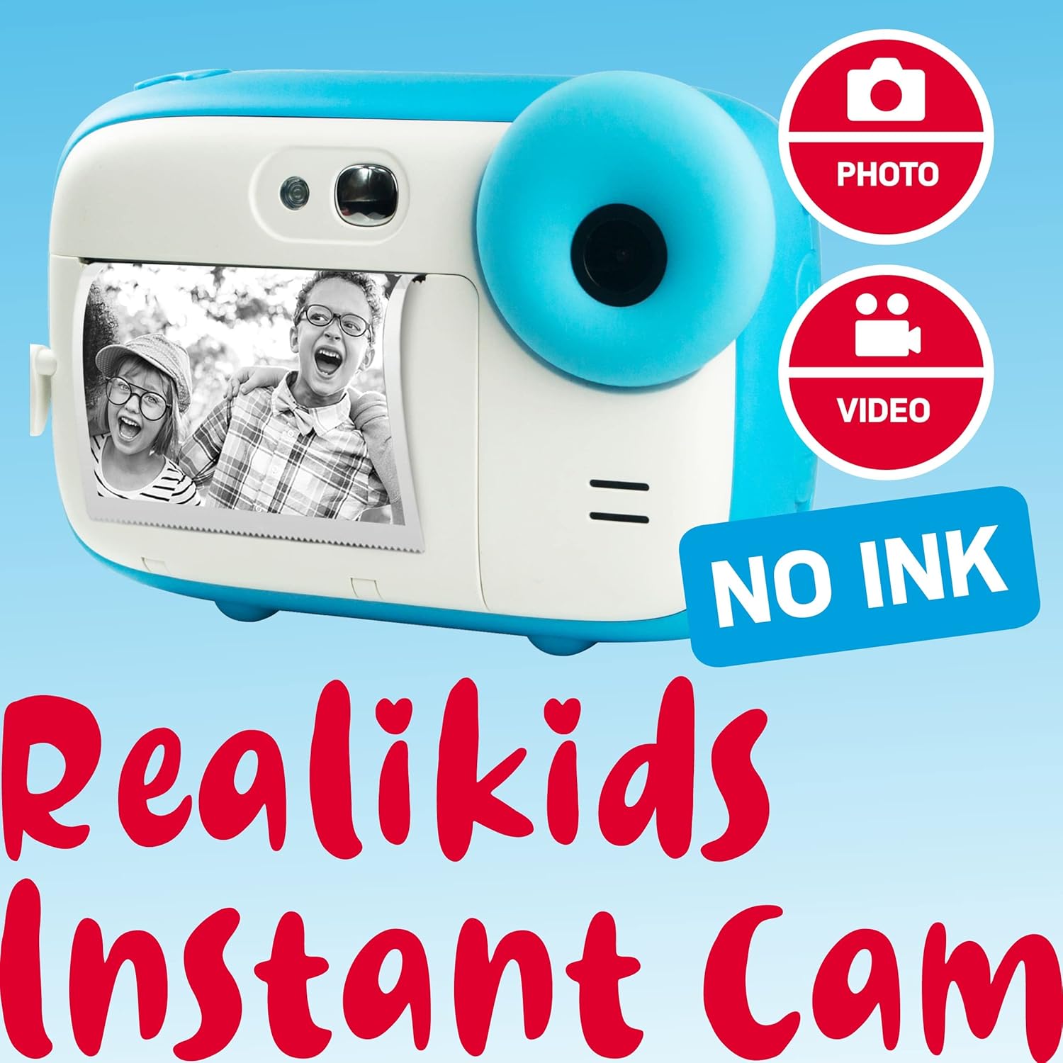 AgfaPhoto Appareil photo numérique imprimante pour enfant bleu