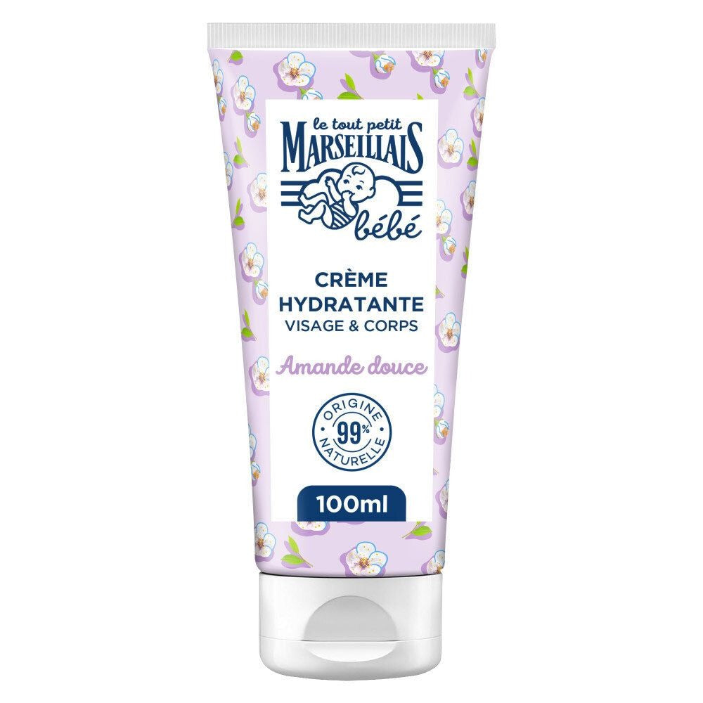 LE TOUT PETIT MARSEILLAIS Crème Hydratante Bébé Amande Douce - 100 ml
