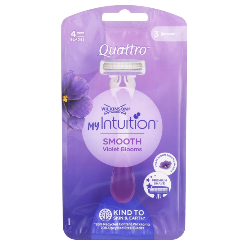 Wilkinson Sword My Intuition Quattro Rasoir jetable 4 lames