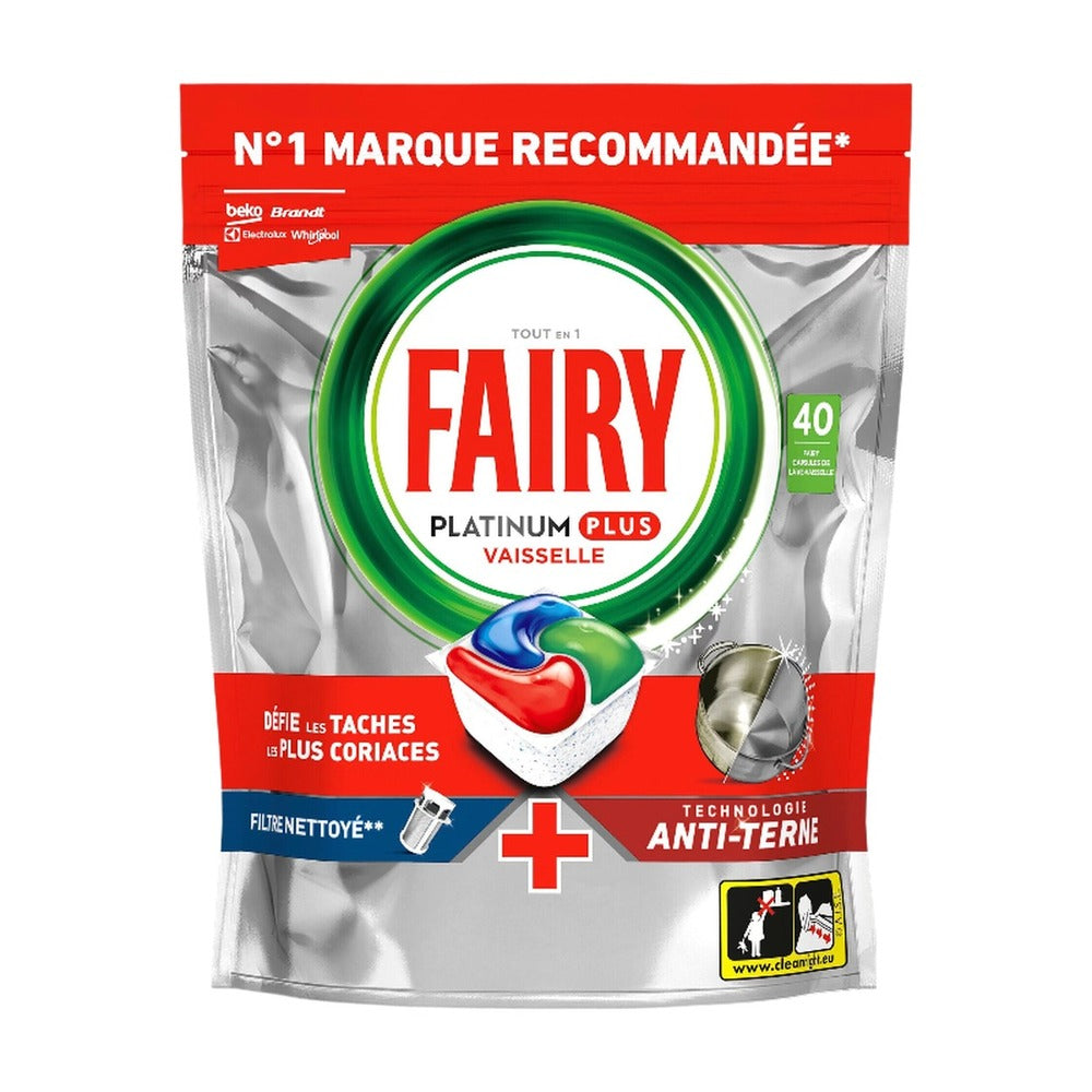 Fairy Tablettes Lave-vaisselle Platinum Plus Original 2 x X40 (= 80 tablettes)