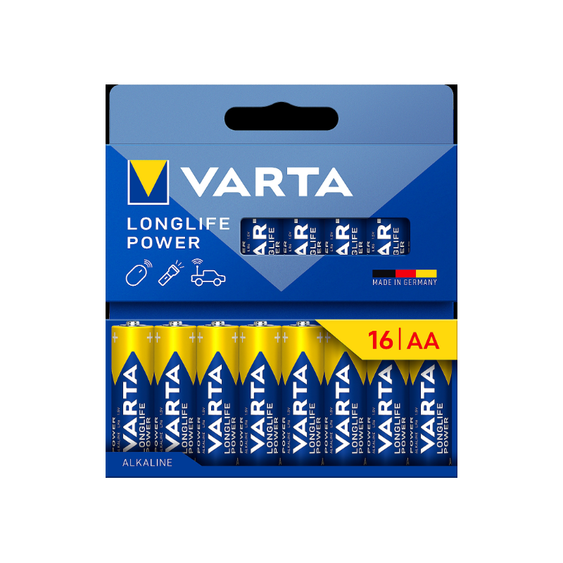 VARTA PILES ALCALINES LONGLIFE POWER AA x16