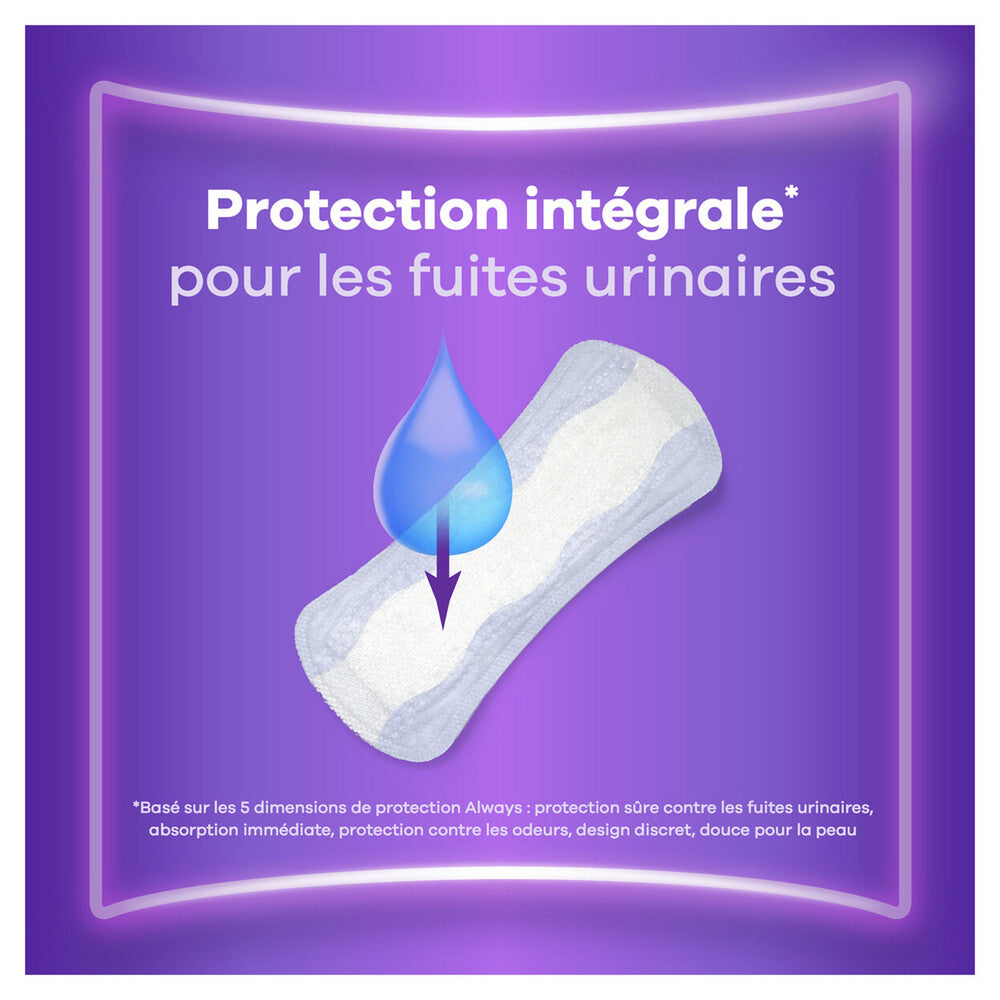 Always Discreet Serviettes d'Incontinence Long Plus 48 unités (2 paquets de 24)