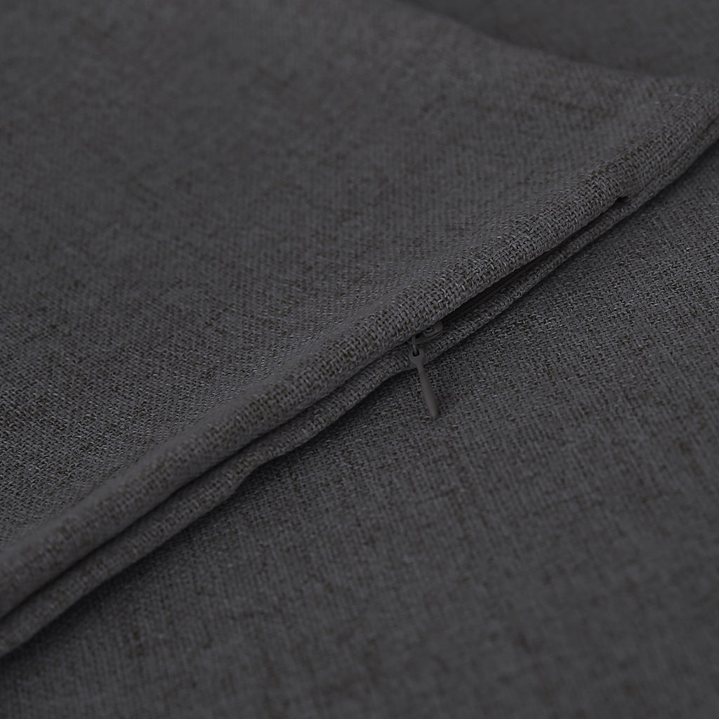 Deconovo housse de coussin en tissu aspect lin, gris foncé, 45 x 45 cm, 1 pièce