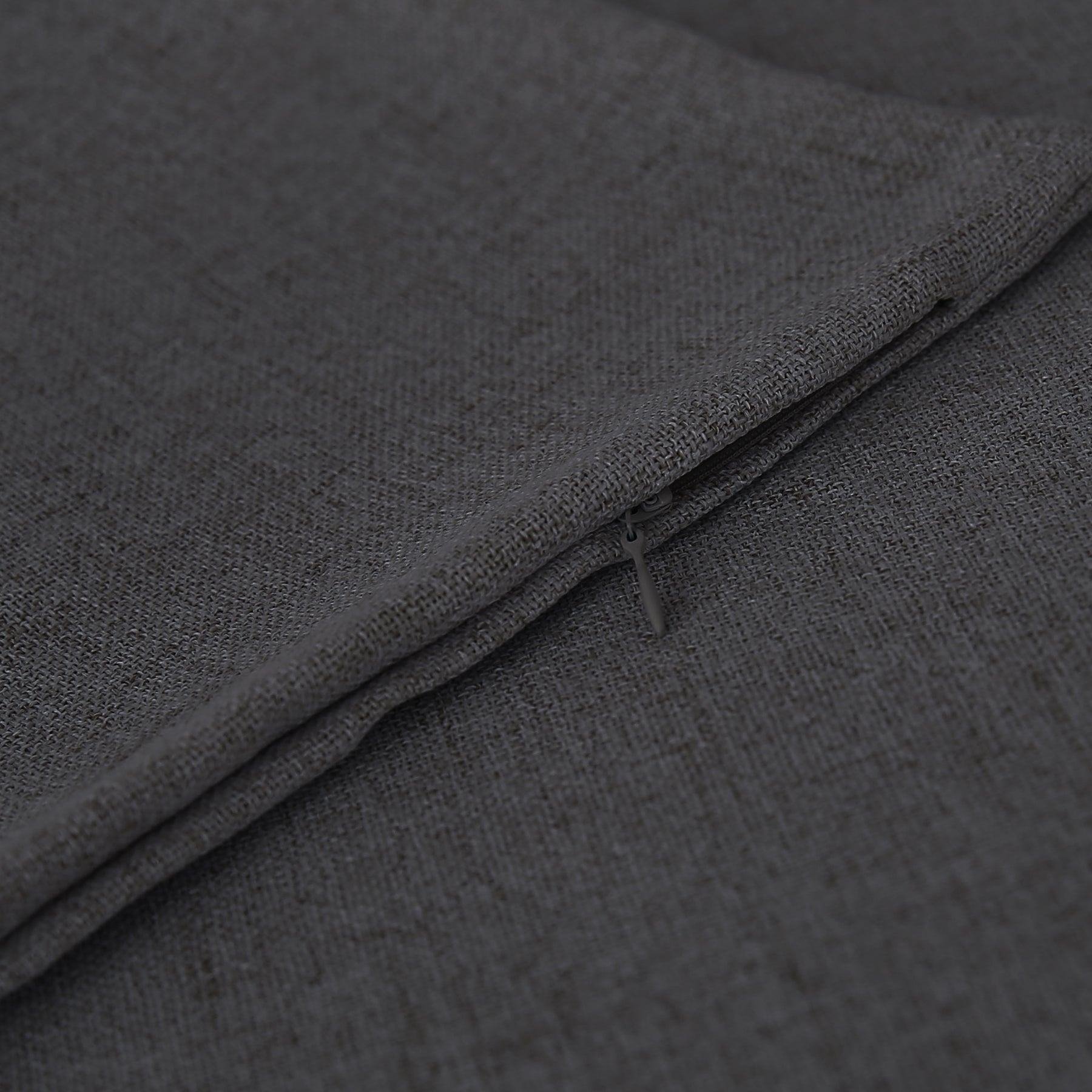Deconovo housse de coussin en tissu aspect lin, gris foncé, 45 x 45 cm, 1 pièce
