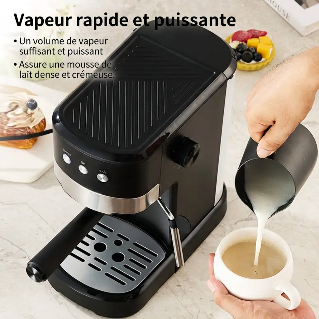 ochama Machine À Espresso Semi‑Automatique À Pression, Extraction Espresso 15Bar, Puissant Mousseur À Lait Vapeur, Fonction Réchauffage Des Tasses, Réservoir D’eau Grande Capacité 1,2L
