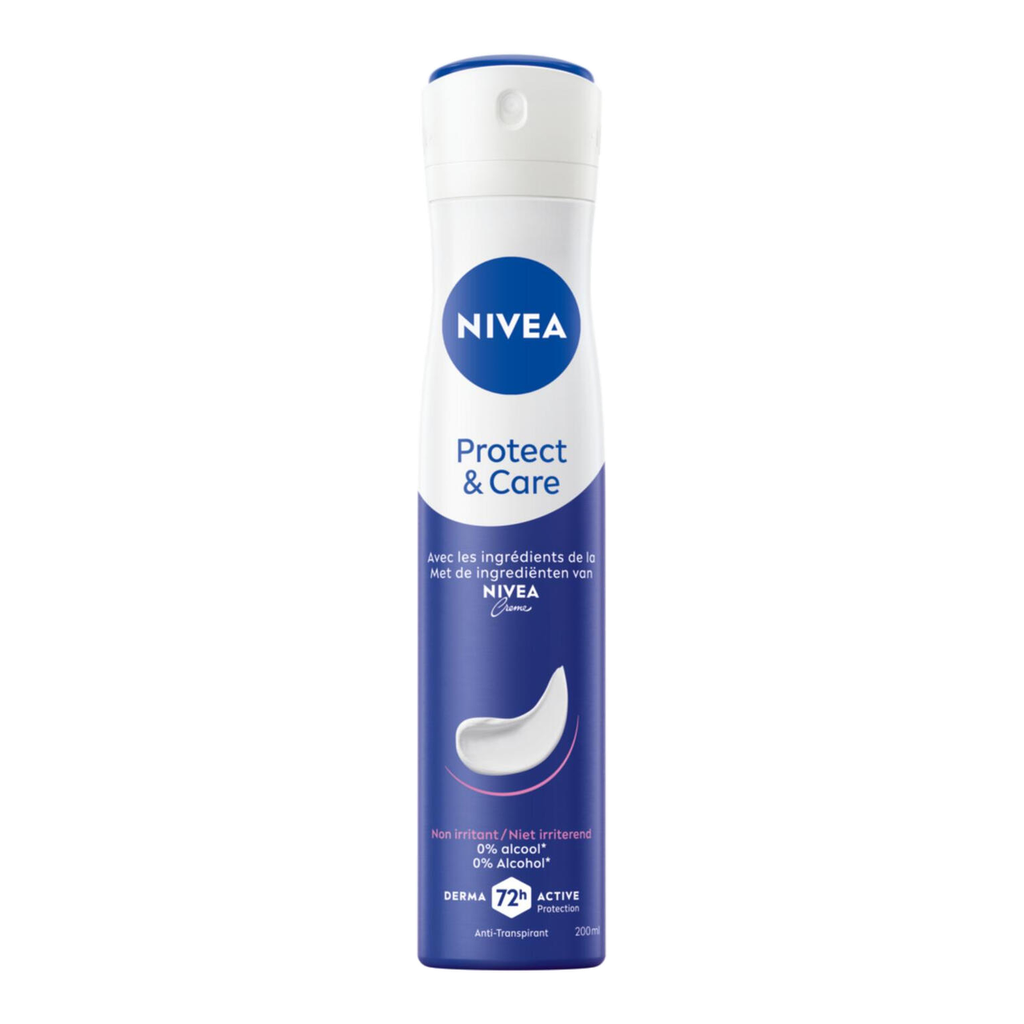 NIVEA Déodorant Femme Aisselles Protect & Care Protection 72h Spray 200 ml