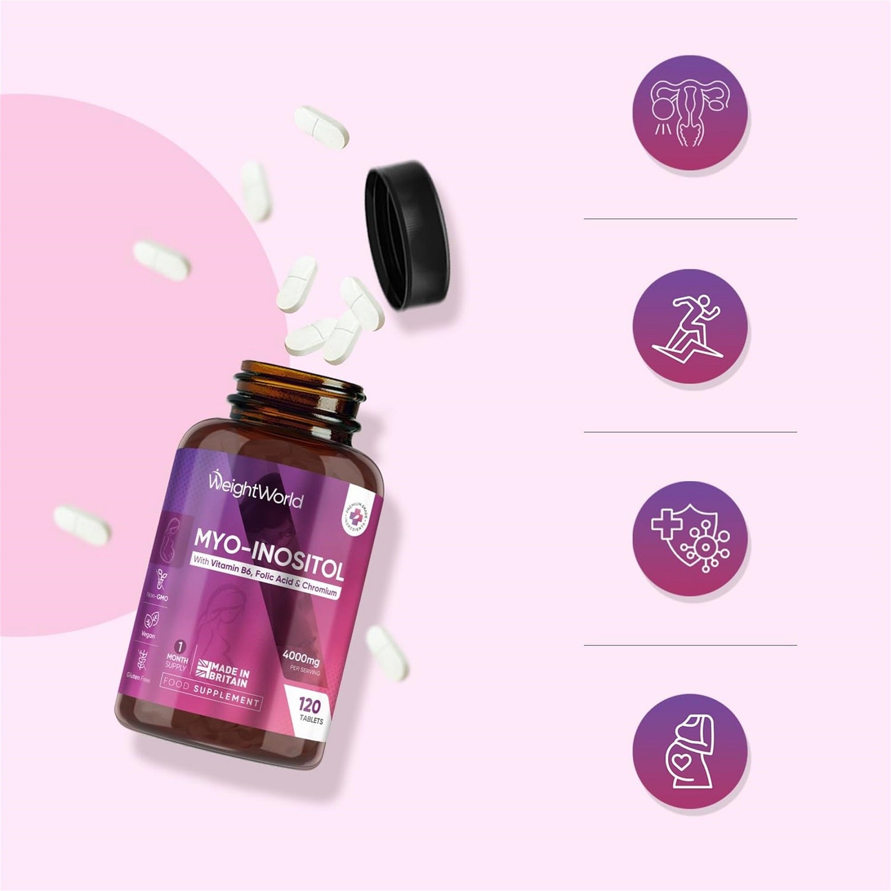 WeightWorld Inositol 4000 mg 120 comprimés