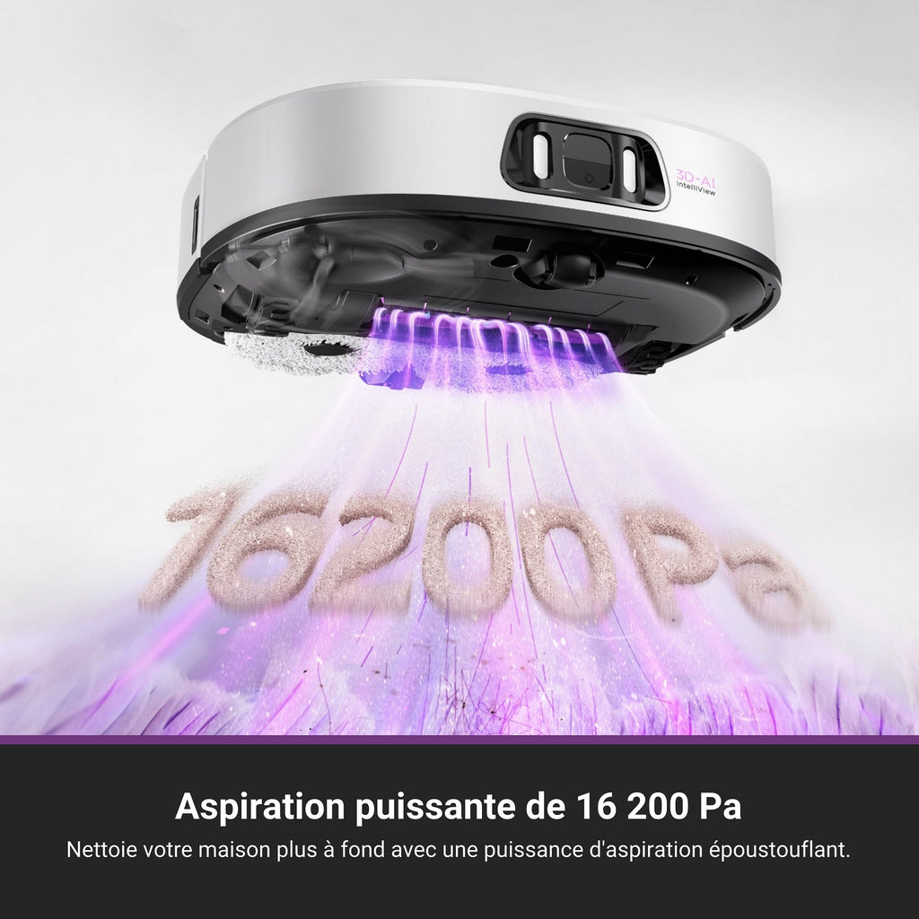 Eureka J15 Pro Ultra Aspirateur Robot avec Fonction Lavage, 16200 Pa, Technologie Anti-Emmêlement, Détection de Liquide & Levage de Brosse, Nettoyage à l'Eau Chaude 75 °C, Auto-Nettoyage