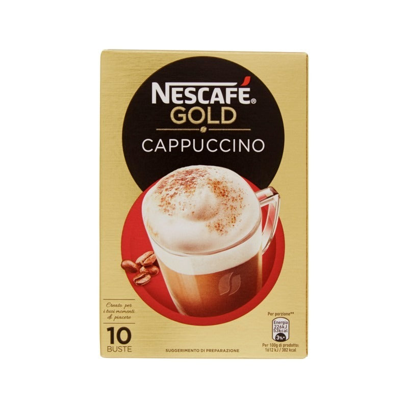 NESCAFÉ Cappuccino Mélange de Café Instantané, Lot de 10 Sticks