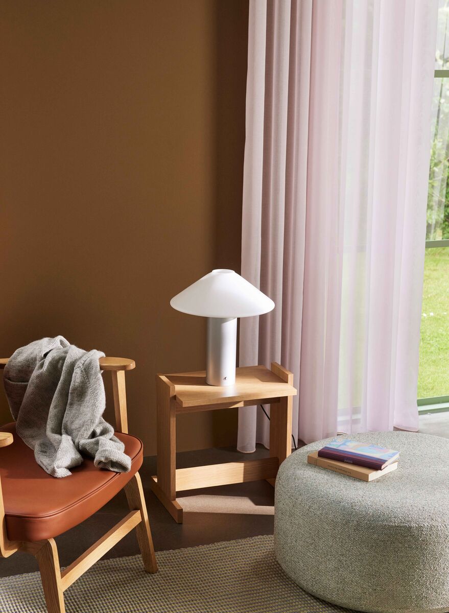 Hübsch Lampe de table Orbit Argent métallisé