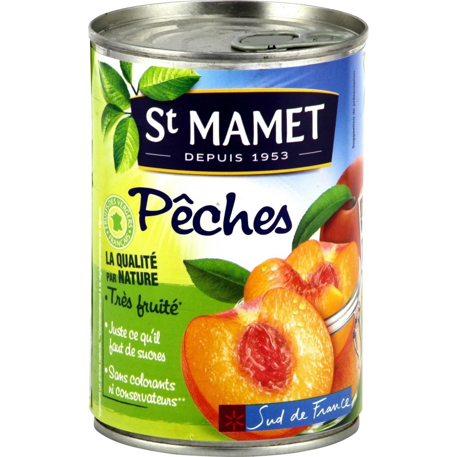 St Mamet Demi-pêches au sirop léger 230 g poids égoutté