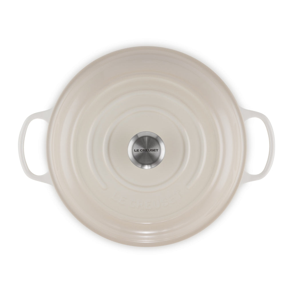 LE CREUSET Signature Cocotte ovale avec diamètre de 31 cm - Blanc meringue
