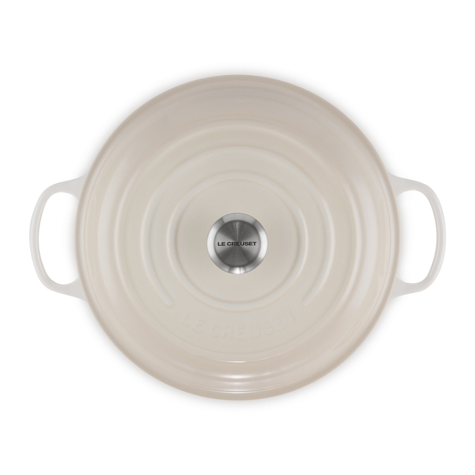 LE CREUSET Signature Cocotte ovale avec diamètre de 31 cm - Blanc meringue