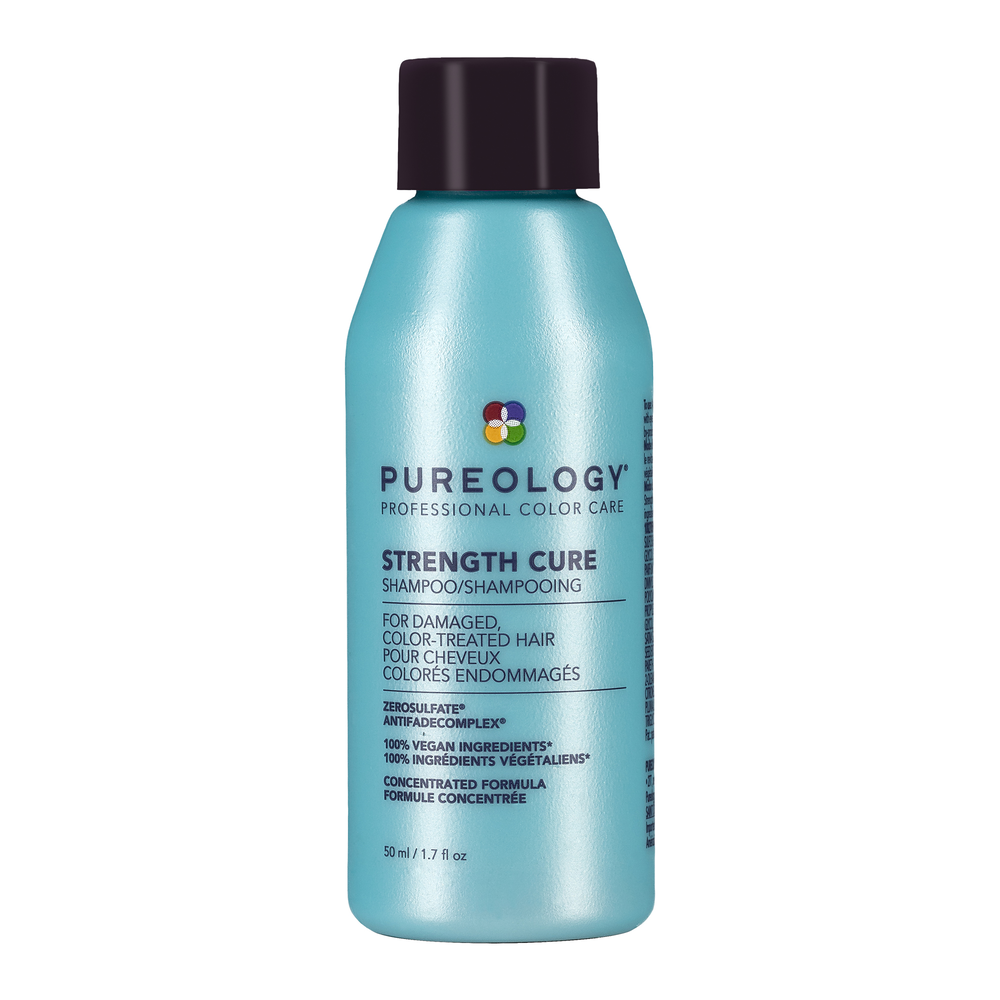 PUREOLOGY Strength Cure Shampooing fortifiant pour cheveux abîmés et colorés 50 ml