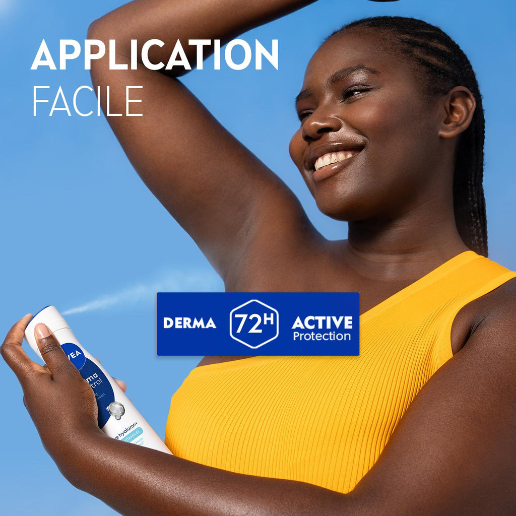 NIVEA Déodorant Femme Aisselles Derma Control Défend Protection 72h Spray 200ml